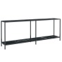 Mesa consola vidrio templado negro 200x35x75,5 cm en Mesas auxiliares | Comprar online en Foru.es