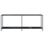 Mesa consola vidrio templado negro 200x35x75,5 cm en Mesas auxiliares | Comprar online en Foru.es