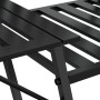 Banco de jardín de dos plazas 165 cm acero negro de vidaXL, Bancos de jardín - Ref: Foro24-318819, Precio: 130,06 €, Descuent...