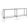 Mesa consola vidrio templado transparente 220x35x75,5 cm en Mesas auxiliares | Comprar online en Foru.es