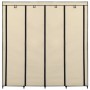 Armario con 4 compartimentos color crema 175x45x170 cm en Armarios roperos | Comprar online en Foru.es