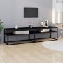 Mueble para TV vidrio templado negro 160x40x40,5 cm en Muebles TV | Comprar online en Foru.es