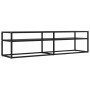 Mueble para TV vidrio templado negro 160x40x40,5 cm en Muebles TV | Comprar online en Foru.es