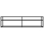 Mueble para TV vidrio templado negro 160x40x40,5 cm en Muebles TV | Comprar online en Foru.es