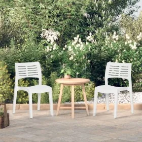 Sillas de jardín 2 unidades polipropileno blanco de vidaXL, Sillas de jardín - Ref: Foro24-317729, Precio: 83,49 €, Descuento: %