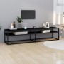 Mueble para TV vidrio templado negro 180x40x40,5 cm en Muebles TV | Comprar online en Foru.es