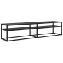 Mueble para TV vidrio templado negro 180x40x40,5 cm en Muebles TV | Comprar online en Foru.es