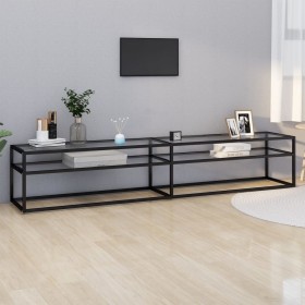 Mueble para TV vidrio templado transparente 220x40x40,5 cm en Muebles TV | Comprar online en Foru.es