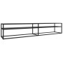 Mueble para TV vidrio templado negro 220x40x40,5 cm en Muebles TV | Comprar online en Foru.es