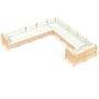 Muebles de jardín 10 piezas y cojines madera de pino crema de vidaXL, Conjuntos de jardín - Ref: Foro24-3097007, Precio: 821,...