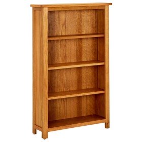 Estantería de 4 niveles de madera maciza de roble 70x22x110 cm en Librerías y estanterías | Comprar online en Foru.es