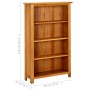 Estantería de 4 niveles de madera maciza de roble 70x22x110 cm en Librerías y estanterías | Comprar online en Foru.es