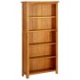 Estantería de 5 niveles de madera maciza de roble 70x22x140 cm en Librerías y estanterías | Comprar online en Foru.es