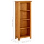 Estantería de 4 niveles madera maciza de roble 45x22x110 cm en Librerías y estanterías | Comprar online en Foru.es
