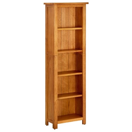 Estantería de 5 niveles de madera maciza de roble 45x22x140 cm en Librerías y estanterías | Comprar online en Foru.es
