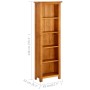 Estantería de 5 niveles de madera maciza de roble 45x22x140 cm en Librerías y estanterías | Comprar online en Foru.es