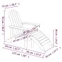 Silla de jardín Adirondack con reposapiés y mesa HDPE blanco de vidaXL, Sillas de jardín - Ref: Foro24-3095708, Precio: 222,2...