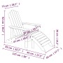 Silla de jardín Adirondack con reposapiés y mesa HDPE blanco de vidaXL, Sillas de jardín - Ref: Foro24-3095708, Precio: 262,9...