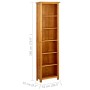 Estantería de 6 niveles madera maciza de roble 52x22x180 cm en Librerías y estanterías | Comprar online en Foru.es
