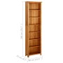 Estantería de 7 niveles madera maciza de roble 60x22x200 cm en Librerías y estanterías | Comprar online en Foru.es