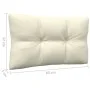 2-seater garden sofa with solid pine wood frame and cream cushions by vidaXL, Outdoor sofas - Ref: Foro24-3095992, Price: 138...