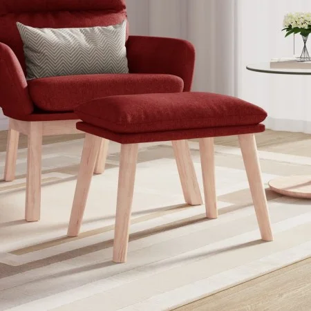 Reposapiés de tela color vino 45x29,5x35 cm de vidaXL, Otomanas - Ref: Foro24-341432, Precio: 36,01 €, Descuento: %