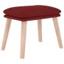 Reposapiés de tela color vino 45x29,5x35 cm de vidaXL, Otomanas - Ref: Foro24-341432, Precio: 36,01 €, Descuento: %