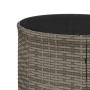 Sofá de jardín semicircular con mesa y cojines ratán PE gris en Sofás de exterior | Comprar online en Foru.es