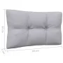 3-seater garden sofa with solid pine wood frame and gray cushions by vidaXL, Outdoor sofas - Ref: Foro24-3096075, Price: 242,...