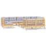 Juego de muebles de jardín 10 pzas y cojines madera maciza pino de vidaXL, Conjuntos de jardín - Ref: Foro24-3096531, Precio:...