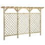 Valla de jardín con pérgola madera pino impregnada 300x50x200cm de vidaXL, Celosía - Ref: Foro24-318417, Precio: 301,73 €, De...