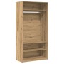 Armario de madera de ingeniería roble artesanal 100x50x200 cm en Armarios roperos | Comprar online en Foru.es