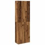 Aparador alto madera de ingeniería envejecida 60x32x190 cm en Armarios archivadores | Comprar online en Foru.es