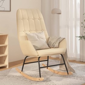 Silla mecedora de tela color crema de vidaXL, Mecedoras - Ref: Foro24-341255, Precio: 125,30 €, Descuento: %
