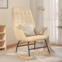 Silla mecedora de tela color crema de vidaXL, Mecedoras - Ref: Foro24-341255, Precio: 125,30 €, Descuento: %