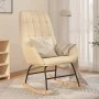 Silla mecedora de tela color crema de vidaXL, Mecedoras - Ref: Foro24-341255, Precio: 123,82 €, Descuento: %
