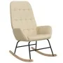 Silla mecedora de tela color crema de vidaXL, Mecedoras - Ref: Foro24-341255, Precio: 123,82 €, Descuento: %