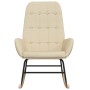 Silla mecedora de tela color crema de vidaXL, Mecedoras - Ref: Foro24-341255, Precio: 125,30 €, Descuento: %