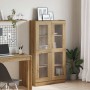 Aparador alto Roble Artisan 82,5x30,5x150 cm Madera de ingeniería en Librerías y estanterías | Comprar online en Foru.es
