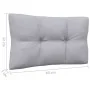 2-Sitzer-Gartensofa mit massiven grauen Kiefernholzkissen von vidaXL, Outdoor-Sofas - Ref: Foro24-3095991, Preis: 150,51 €, R...