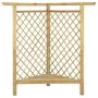 Pérgola esquinera con banco madera pino impregnada 166x81x174cm de vidaXL, Pérgolas, arcos y enrejados de jardín - Ref: Foro2...