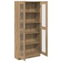 Aparador alto madera ingeniería roble artisan 82,5x30,5x185 cm en Librerías y estanterías | Comprar online en Foru.es