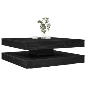 Mesa de centro giratoria 360 grados roble negro 90x90x34,5 cm en Mesas de centro | Comprar online en Foru.es