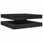 Mesa de centro giratoria 360 grados roble negro 90x90x34,5 cm en Mesas de centro | Comprar online en Foru.es