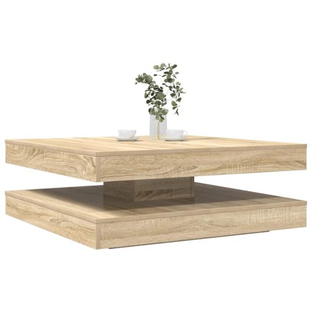 Mesa de centro giratoria 360 grados roble sonoma 90x90x34,5 cm en Mesas de centro | Comprar online en Foru.es