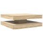Mesa de centro giratoria 360 grados roble sonoma 90x90x34,5 cm en Mesas de centro | Comprar online en Foru.es