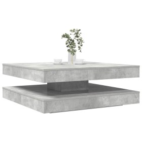Mesa de centro giratoria 360 grados gris hormigón 90x90x34,5 cm en Mesas de centro | Comprar online en Foru.es