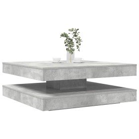 Mesa de centro giratoria 360 grados gris hormigón 90x90x34,5 cm en Mesas de centro | Comprar online en Foru.es