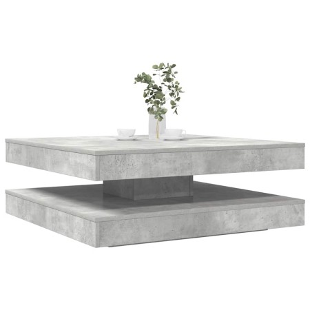 Mesa de centro giratoria 360 grados gris hormigón 90x90x34,5 cm en Mesas de centro | Comprar online en Foru.es