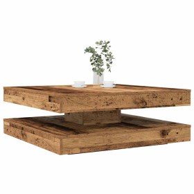 Mesa de centro giratoria 360 grados envejecida 90x90x34,5 cm en Mesas de centro | Comprar online en Foru.es